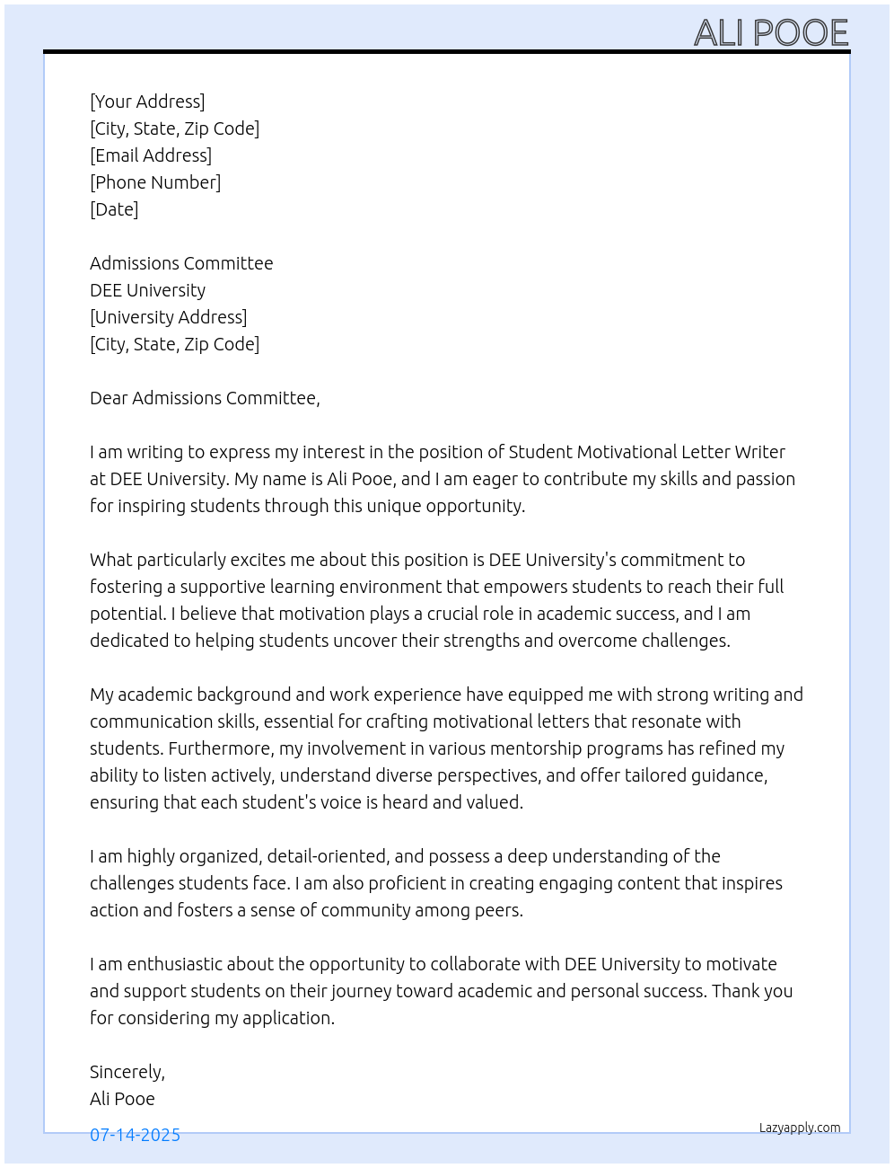 Cover letter for student motivational - 6MNDgiVRnbQVGUs2qBqb