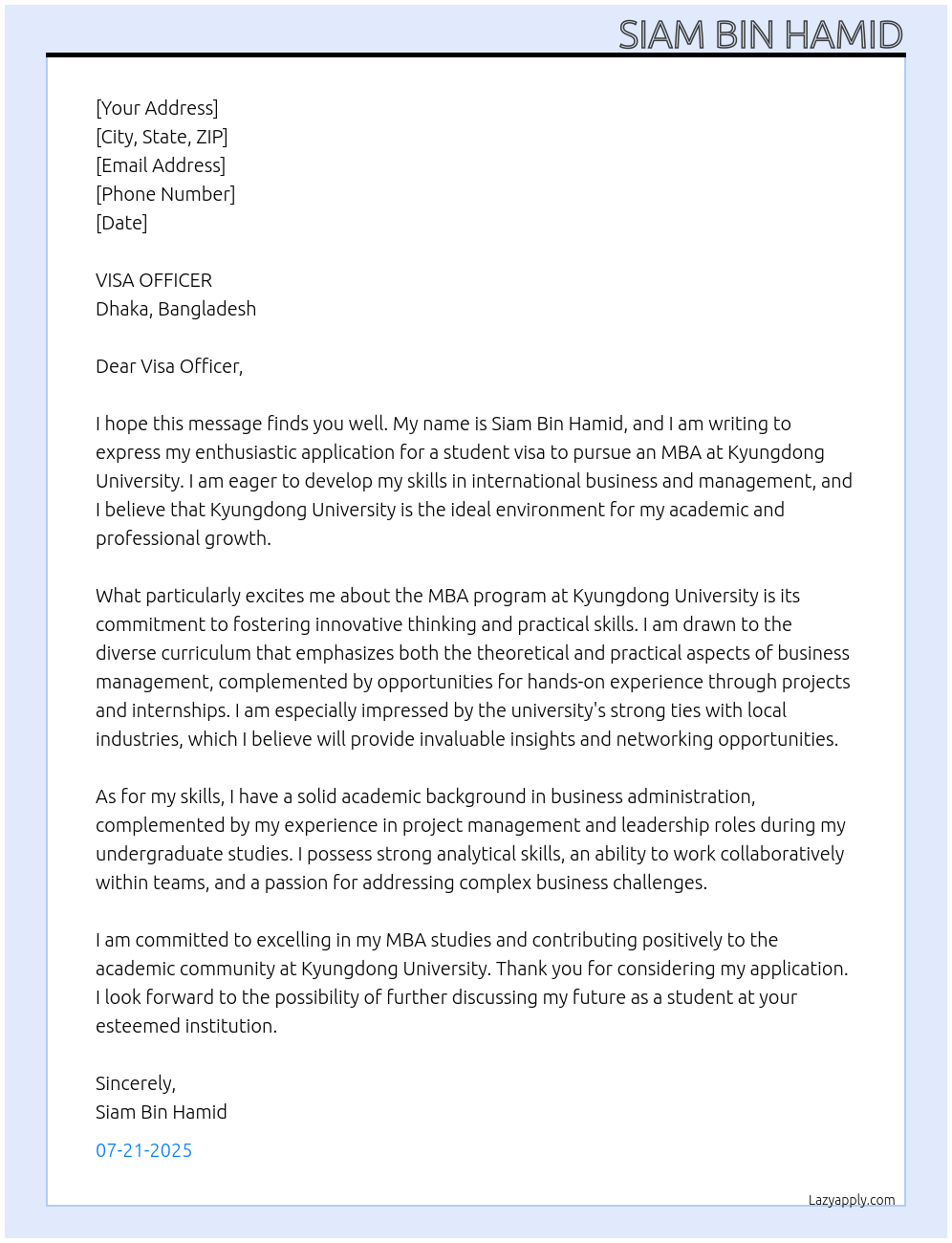 Cover letter for student visa application - 6P1UiOUptkG1DFqHCa9W