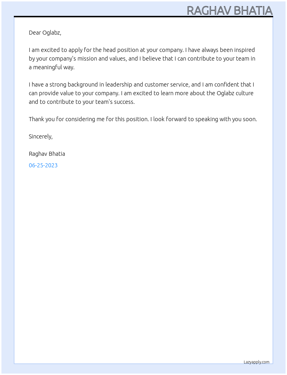 head At oglabz Cover Letter