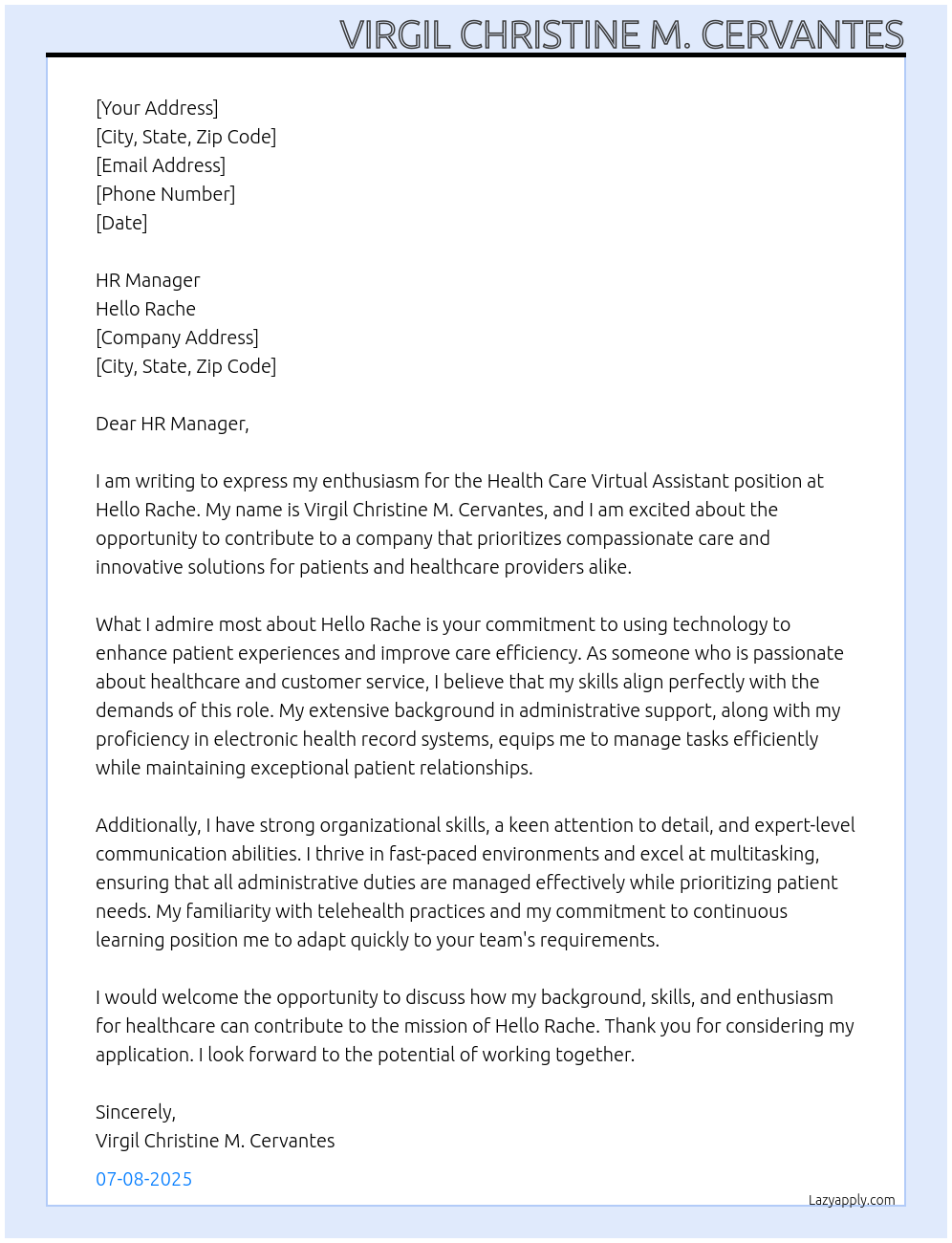 Cover letter for health care virtual - PqB0hmmRmnJhgw723QAv 