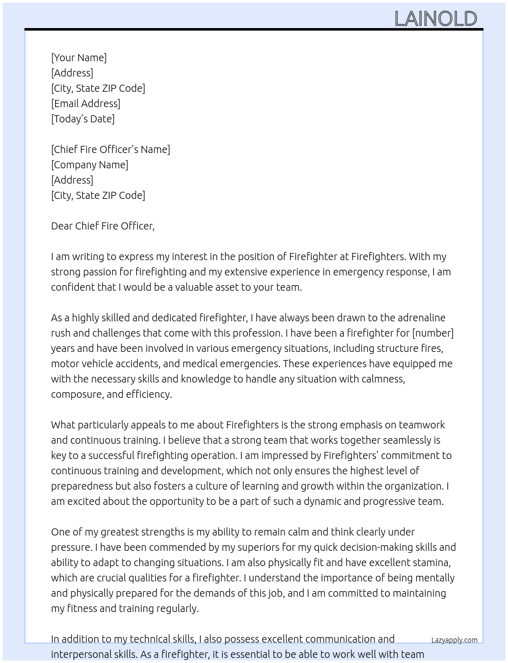 Firefighter At Firefighters Cover Letter