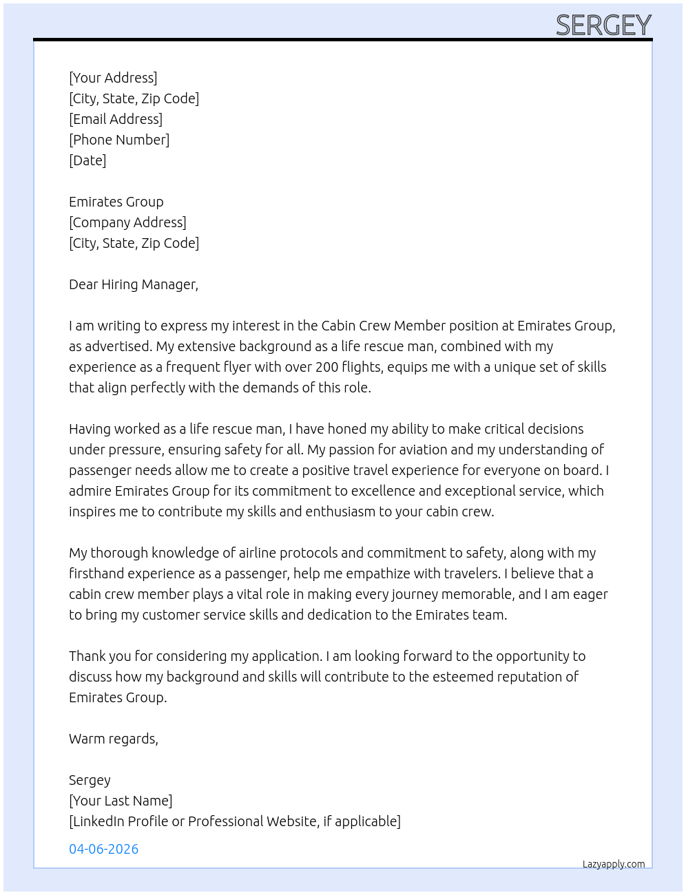 Cover letter for ilyeuski - LazyApply