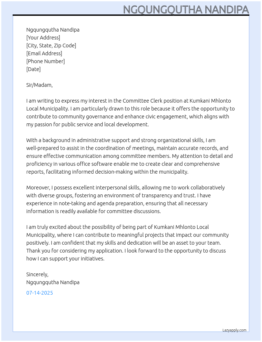 Cover letter for commitee clark - GJ8Ro2SY03k0EGY9CDNt 