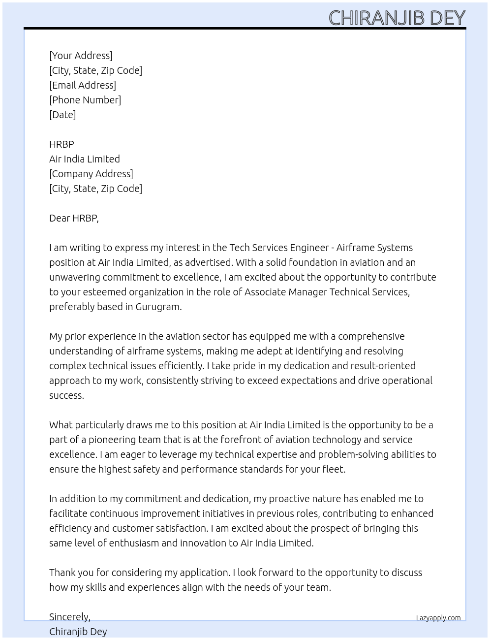 Cover letter for airbus tech - ViNNp24rODia2TrdVpMO 